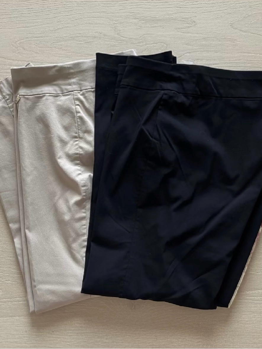 Inc International Concepts Plus Size Ponte Knit Pants In Black And Cream